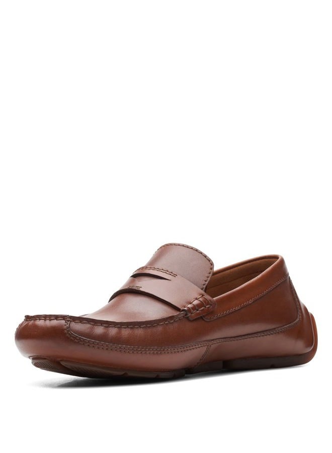 clarks Men's Markman Way Loafer, Dark Tan Leather, 39.5 EU Wide - Image 5