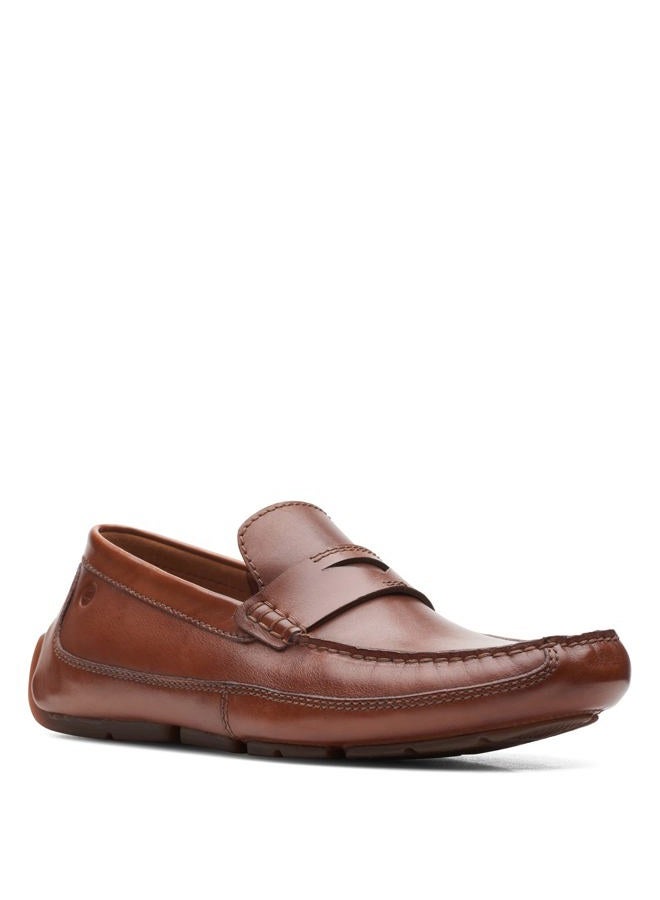clarks Men's Markman Way Loafer, Dark Tan Leather, 39.5 EU Wide - Image 2