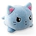 TeeTurtle Reversible Cat Plushie 4Inch Russian Blue TwoSided Flip Plush Toy with Embroidered Details Cute Mini Collectible Plush for Kids Teens and Adults - Image 3