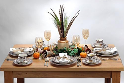 Spode Spode Woodland Turkey Salad Plates Set of 4 8  Perfect for Thanksgiving and Other Special Occasions  Made in England from Fine Earthenware  Microwave and Dishwasher Safe  - Image 3