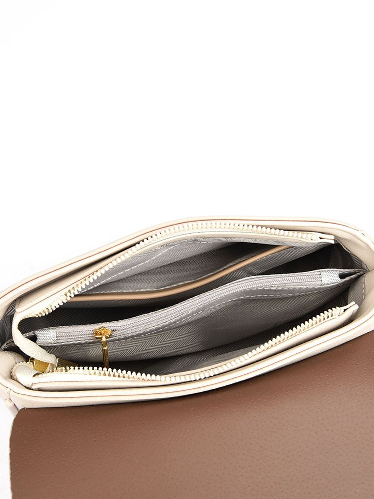 2024 Simple Trendy Cowhide Pattern Small Square Bag With Double Shoulder Straps, Crossbody Bag, Shoulder Bag, Gift For Mom, Women'S Bag, Simple And Versatile - Image 5