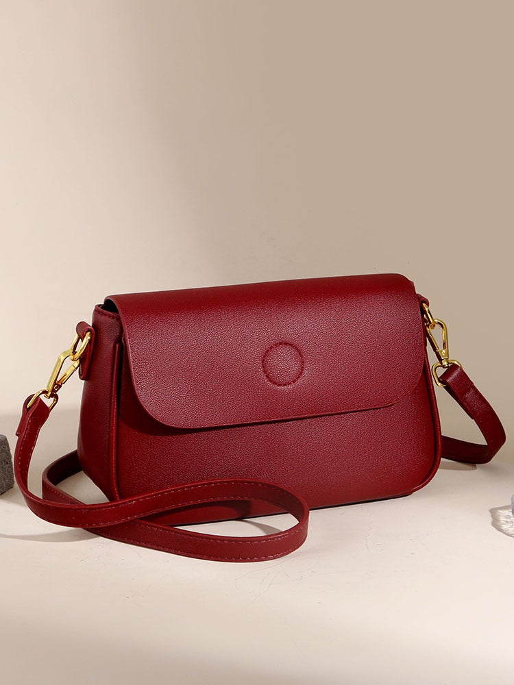 2024 Simple Trendy Cowhide Pattern Small Square Bag With Double Shoulder Straps, Crossbody Bag, Shoulder Bag, Gift For Mom, Women'S Bag, Simple And Versatile - Image 3