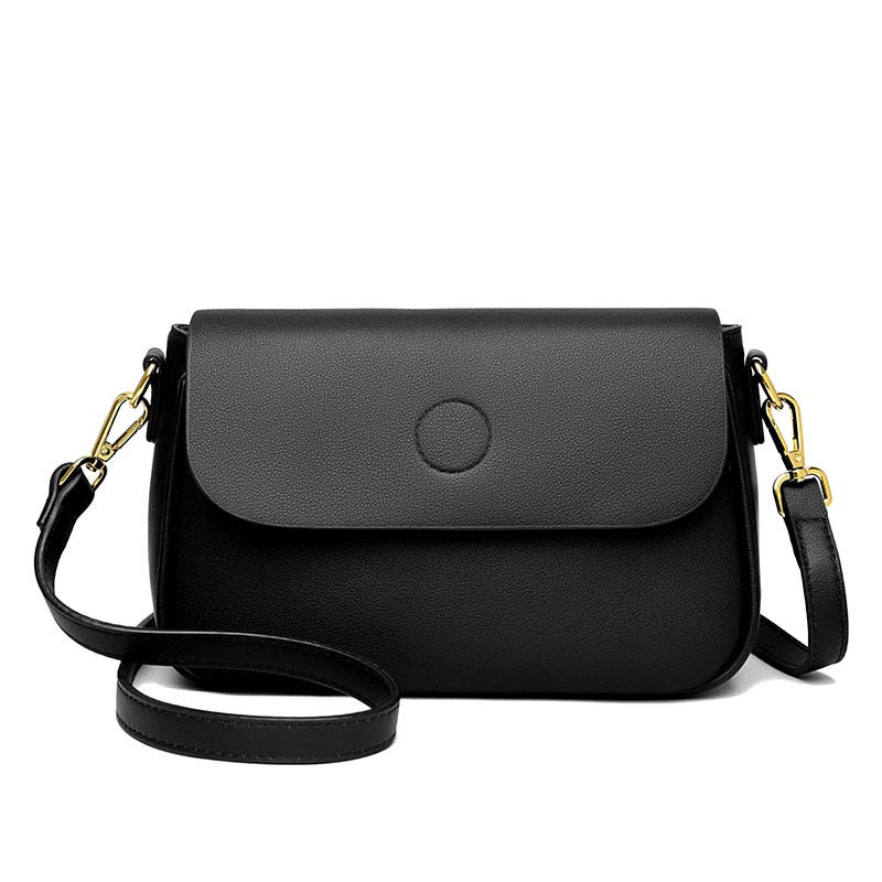2024 Simple Trendy Cowhide Pattern Small Square Bag With Double Shoulder Straps, Crossbody Bag, Shoulder Bag, Gift For Mom, Women'S Bag, Simple And Versatile - Image 1