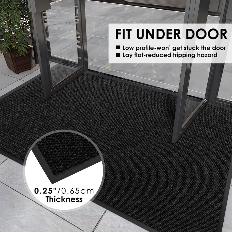Morefany 3â€² x 5â€² Front Door Mat Indoor Outdoor Entrance, Commercial Floor Mat Heavy Duty Dirt Trapper Entryway Doormat, Custom Size Non Slip Rubber Backing Welcome mat, Door Mat for High Traffic Area - Image 3
