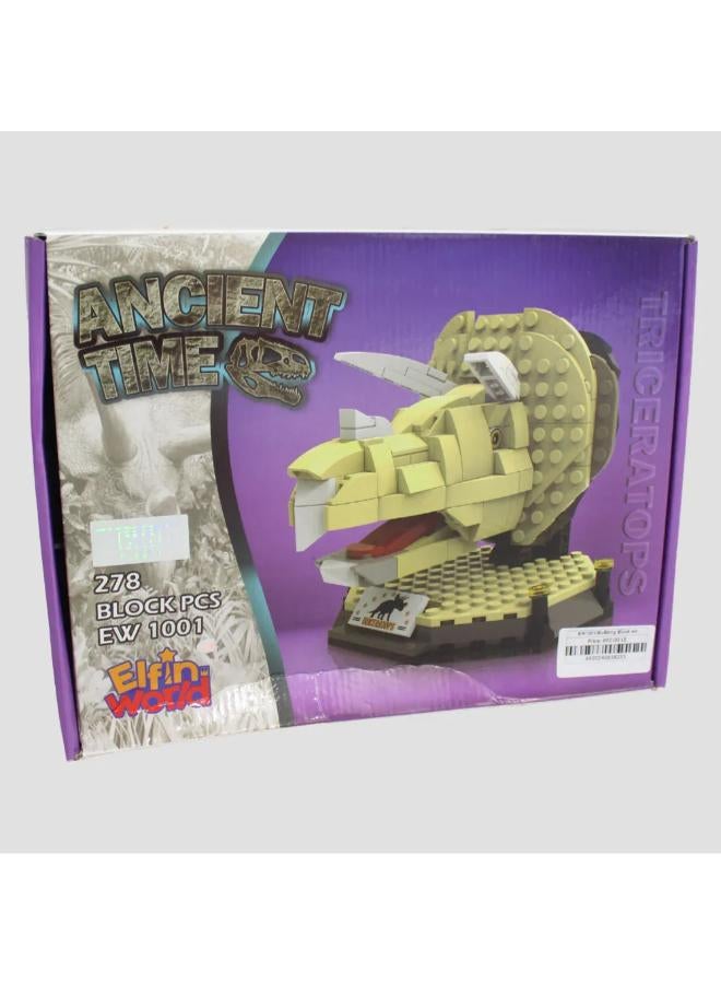 Jurassic Dinosaur Triceratops Building Blocks - 278 Pcs
