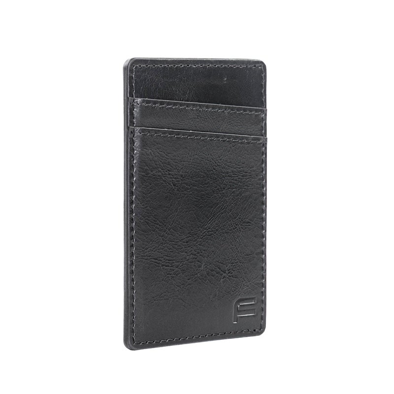 Faraday Defense Faraday Wallet RFID Blocking Aluminum Credit Card Holder Slim Minimalist Wallet Locking Button Release MagSafe Compatible Money Clip Genuine Leather Faraday Companion Wallet - Image 2