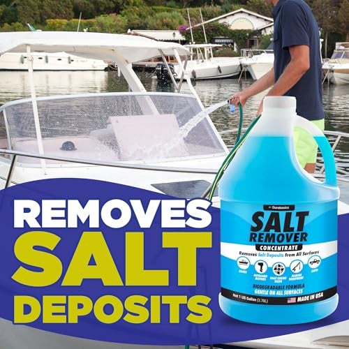Durabasics [1 Gallon] Salt Remover Concentrate - Marine Engine Flush for Boats - Perfect for Outboard Motor Flush & Washing Salt Deposits - Remove Salt Deposits for Autos - Image 2