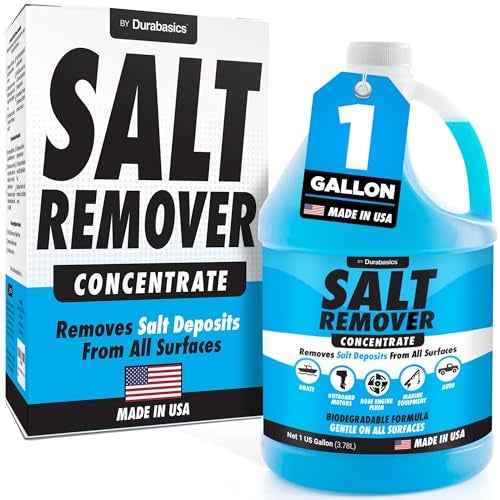 Durabasics [1 Gallon] Salt Remover Concentrate - Marine Engine Flush for Boats - Perfect for Outboard Motor Flush & Washing Salt Deposits - Remove Salt Deposits for Autos - Image 1