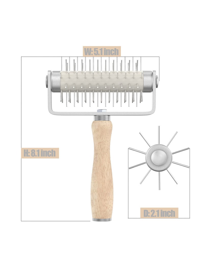 Zikra Stainless Steel Pizza Dough Docker with Spikes, Prevents Blistering for Perfect Crust, Versatile Commercial Grade Kitchen Tool, Effortless Cleaning for Pizza Making. - Image 3