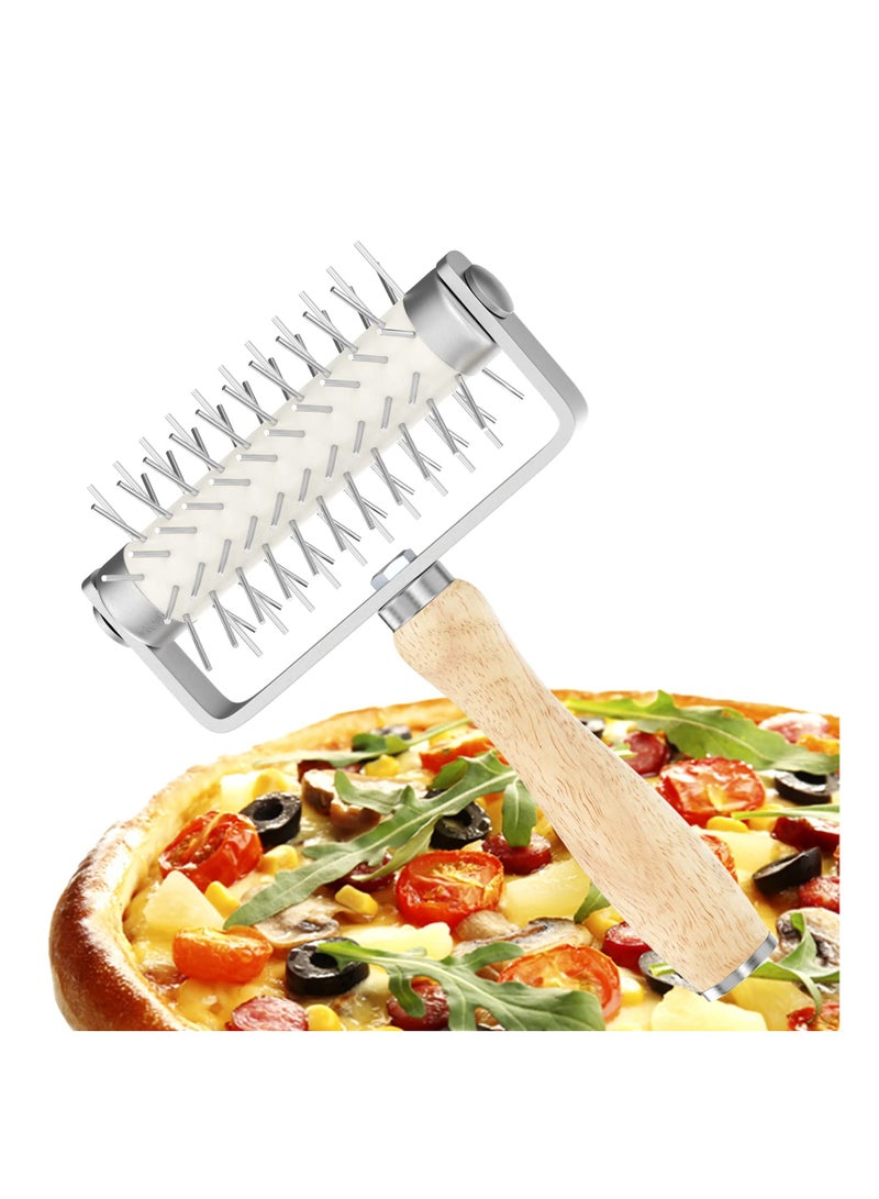 Zikra Stainless Steel Pizza Dough Docker with Spikes, Prevents Blistering for Perfect Crust, Versatile Commercial Grade Kitchen Tool, Effortless Cleaning for Pizza Making. - Image 1