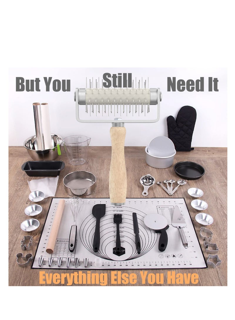 Zikra Stainless Steel Pizza Dough Docker with Spikes, Prevents Blistering for Perfect Crust, Versatile Commercial Grade Kitchen Tool, Effortless Cleaning for Pizza Making. - Image 4