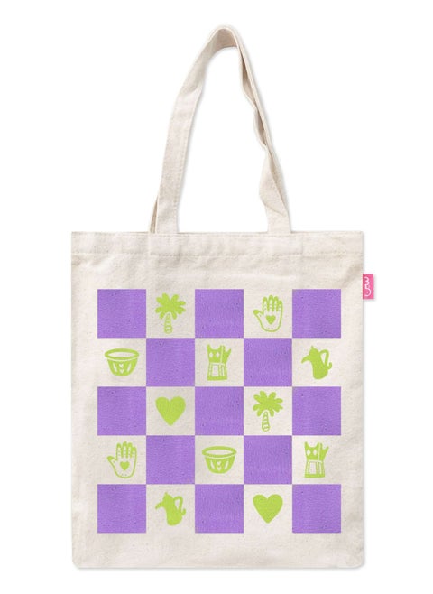 Tote bag, squares