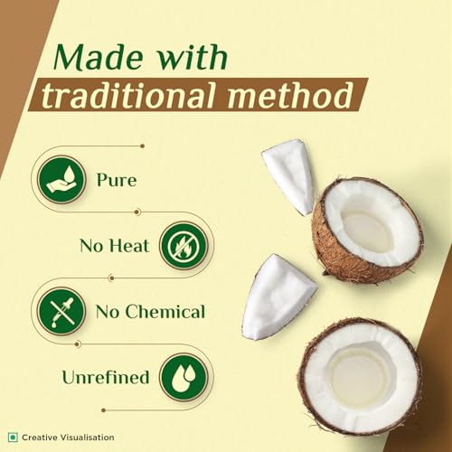 Saffola Cold Pressed Coconut Oil, 0 Trans fat, No chemicals or heat, Unrefined, 1L - Image 4