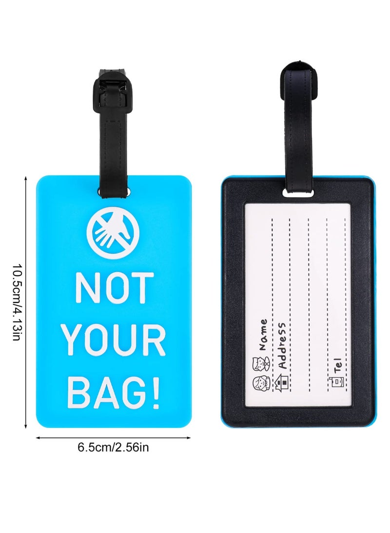 4-Pack Luggage Tags with ID Cards for Suitcases and Bags - Travel ID Tags to Prevent Loss of Baggage and Ensure Easy Identification - Image 4
