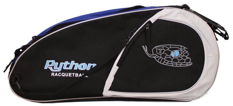 Python Racquetball Python Deluxe "3R" (3 Racquet) Racquetball Bag Series (Black/Blue) - Image 1