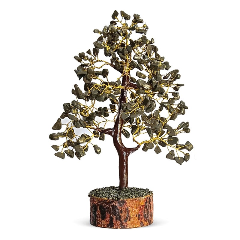 SOLAVA Pyrite Crystal Tree for Money Money Stone Tree for Wealth Confidence Vastu Correction Positive Energy Reiki Healing and Good Luck 300 Beads 1012 Inches - Image 1