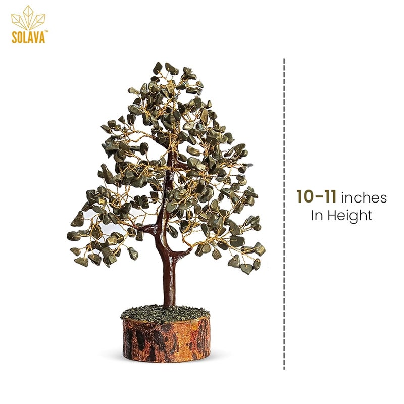SOLAVA Pyrite Crystal Tree for Money Money Stone Tree for Wealth Confidence Vastu Correction Positive Energy Reiki Healing and Good Luck 300 Beads 1012 Inches - Image 4