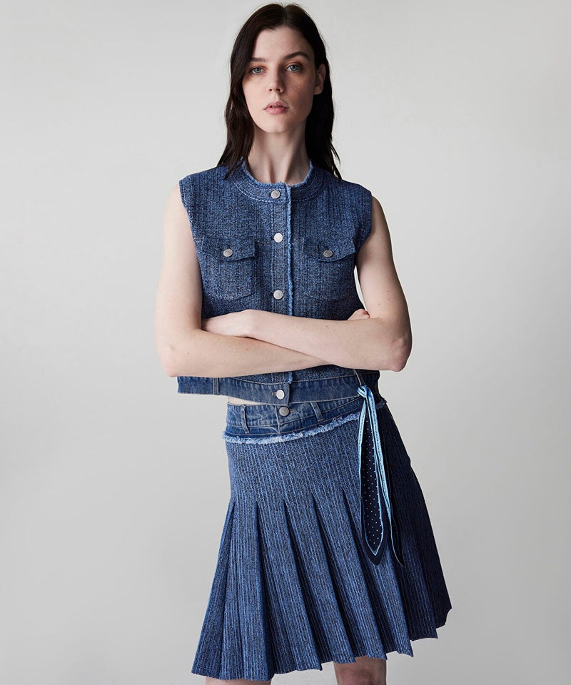 Ipekyol Combined Pleated Knit Skirt - Image 2