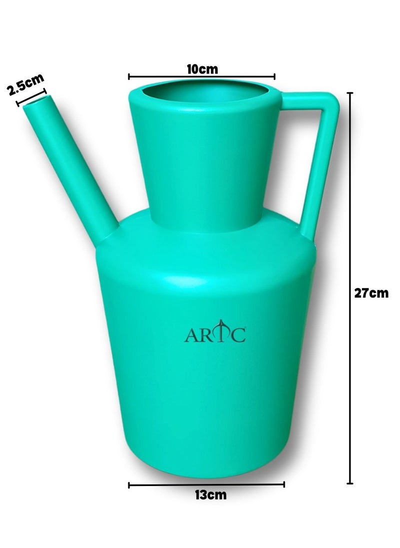 ARTC ARTC Plastic Ibrik for Bathroom & Multipurpose Use – Water Jug for Washroom, Garden, Plants, Home, Indoor & Outdoor Cleaning, Hand Washing – Durable, Lightweight, Portable Watering Can, Ideal for Picnic, Camping, Travel, Green  - Image 2
