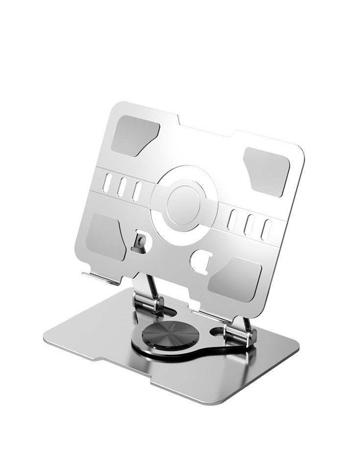 Generic Carbon Steel 360°  Swivel Folding Tablet Stand Portable Tablet Holder for up to 14 inch , Ergonomic Tablet Stand for Desk, Foldable Laptop Holder Suitable for 11 to 14 inch Tablet  - Image 1