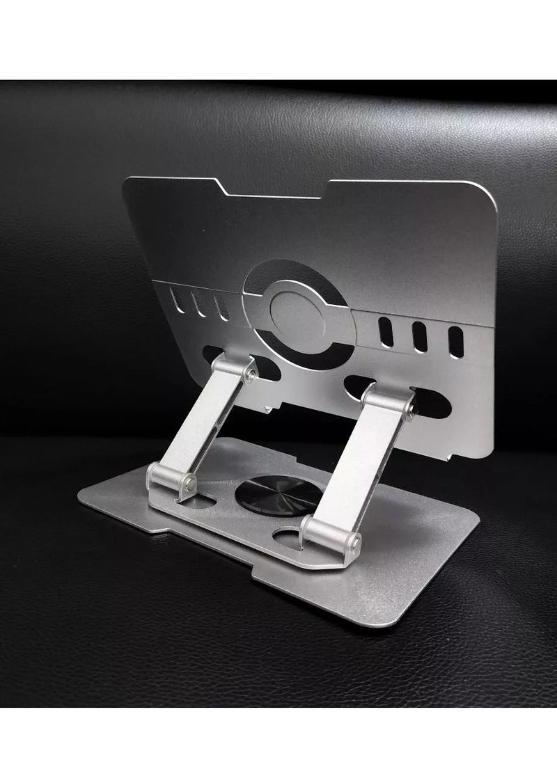 Generic Carbon Steel 360°  Swivel Folding Tablet Stand Portable Tablet Holder for up to 14 inch , Ergonomic Tablet Stand for Desk, Foldable Laptop Holder Suitable for 11 to 14 inch Tablet  - Image 5