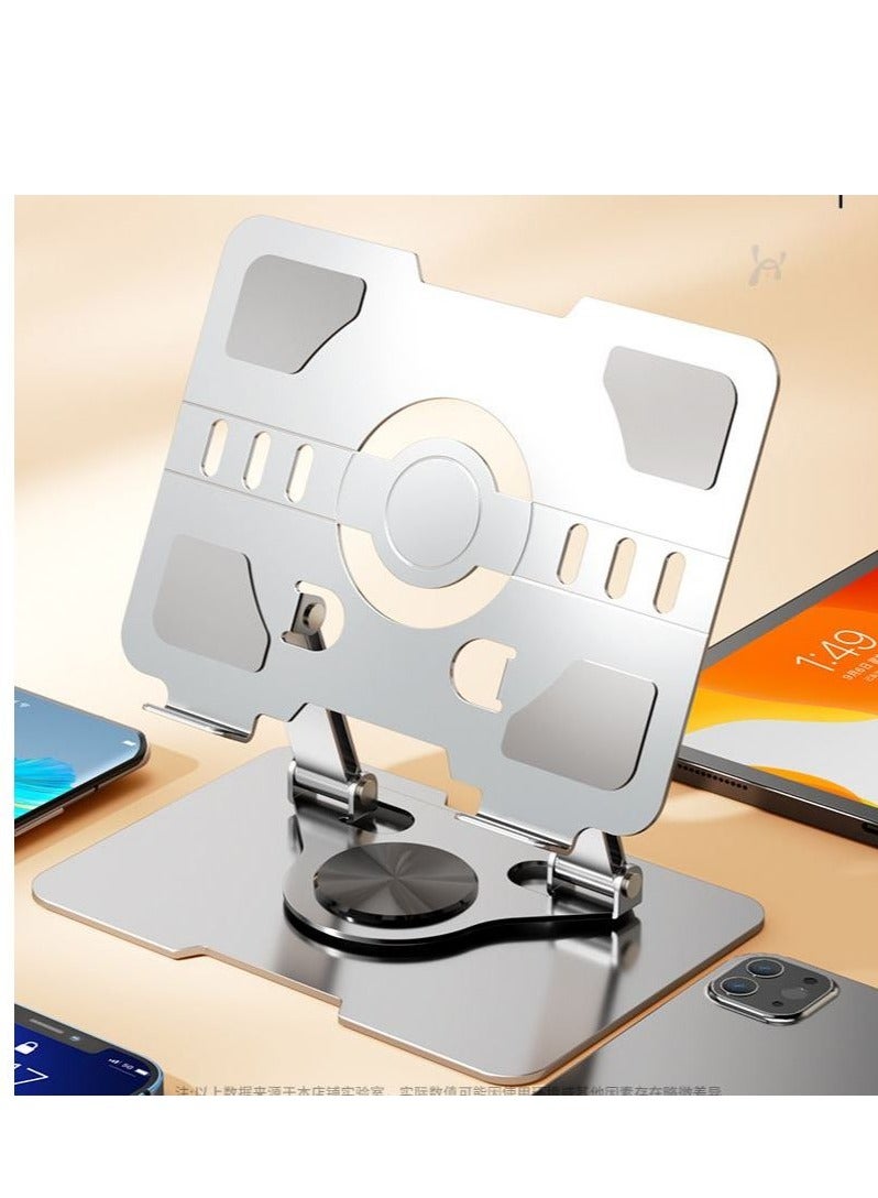 Generic Carbon Steel 360°  Swivel Folding Tablet Stand Portable Tablet Holder for up to 14 inch , Ergonomic Tablet Stand for Desk, Foldable Laptop Holder Suitable for 11 to 14 inch Tablet  - Image 3