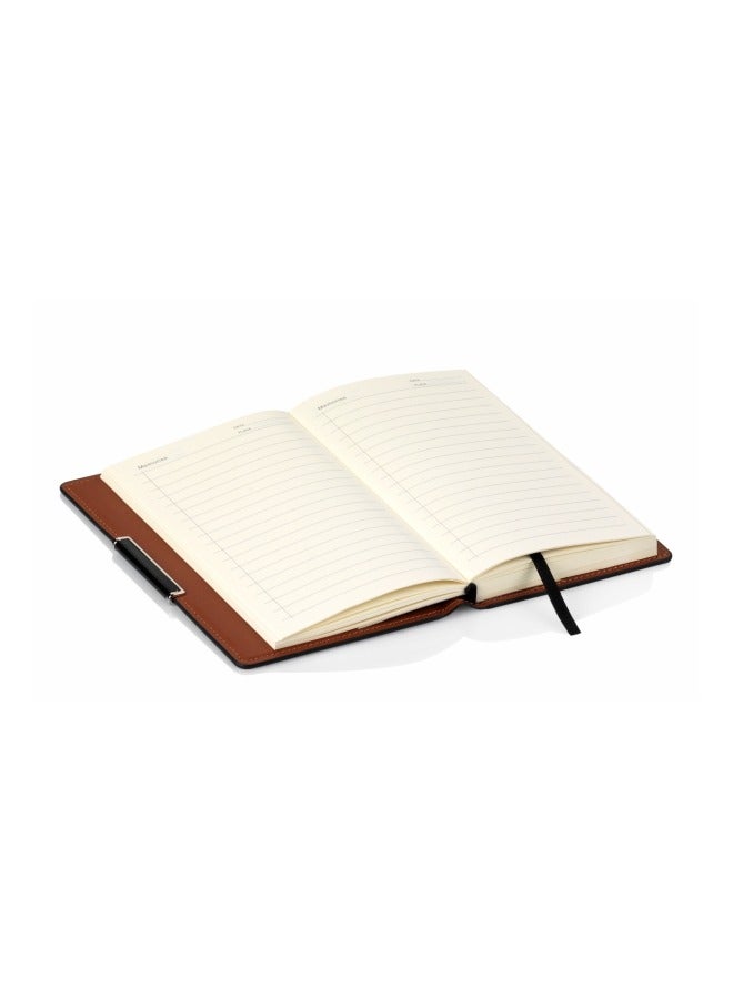 Dolphin Dolphin Classic A5 Lined Leather Notebook – 156 Sheets, Black, Professional Journal Diary, Premium PU Cover for Office & School Use  - Image 2