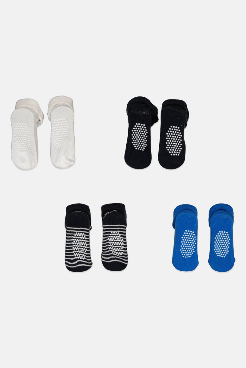 Ellesse طقم 4 أزواج من جوارب الكاحل للأولاد الصغار، أبيض - Image 2