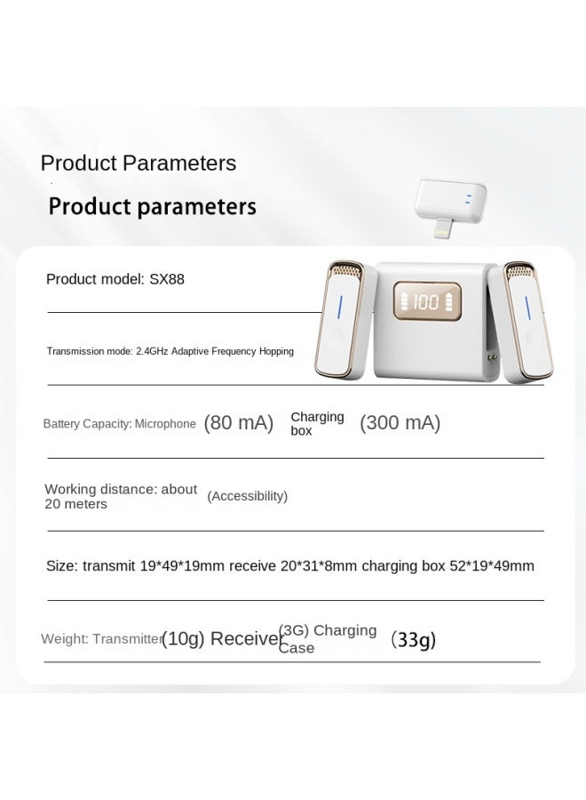 Neutral Sx88 Wireless Lavalier Microphone Manual Noise Reduction Recording Lavalier Microphone - Image 4