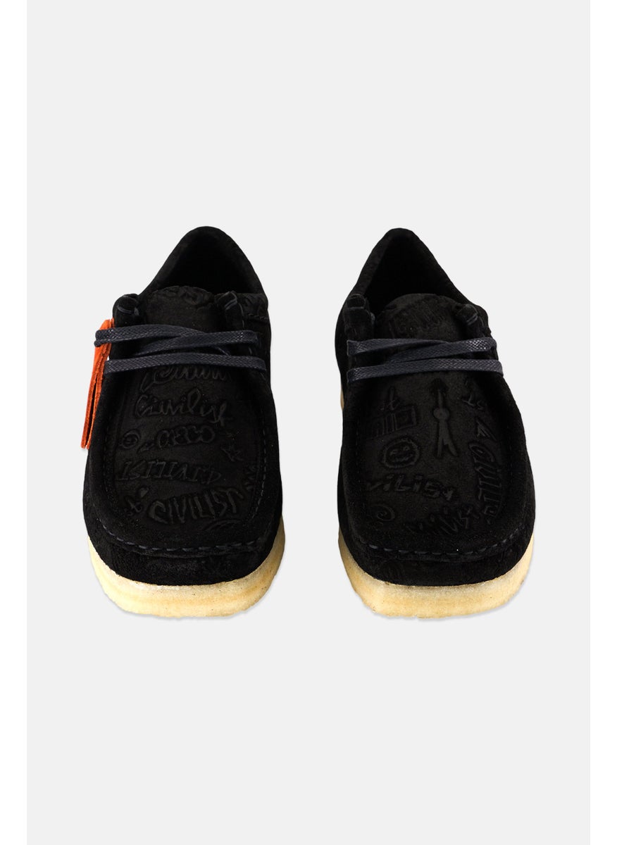 clarks Clarks X Civilist Kids Boy Wallabee Lace Up Casual Shoes, Black  - Image 4