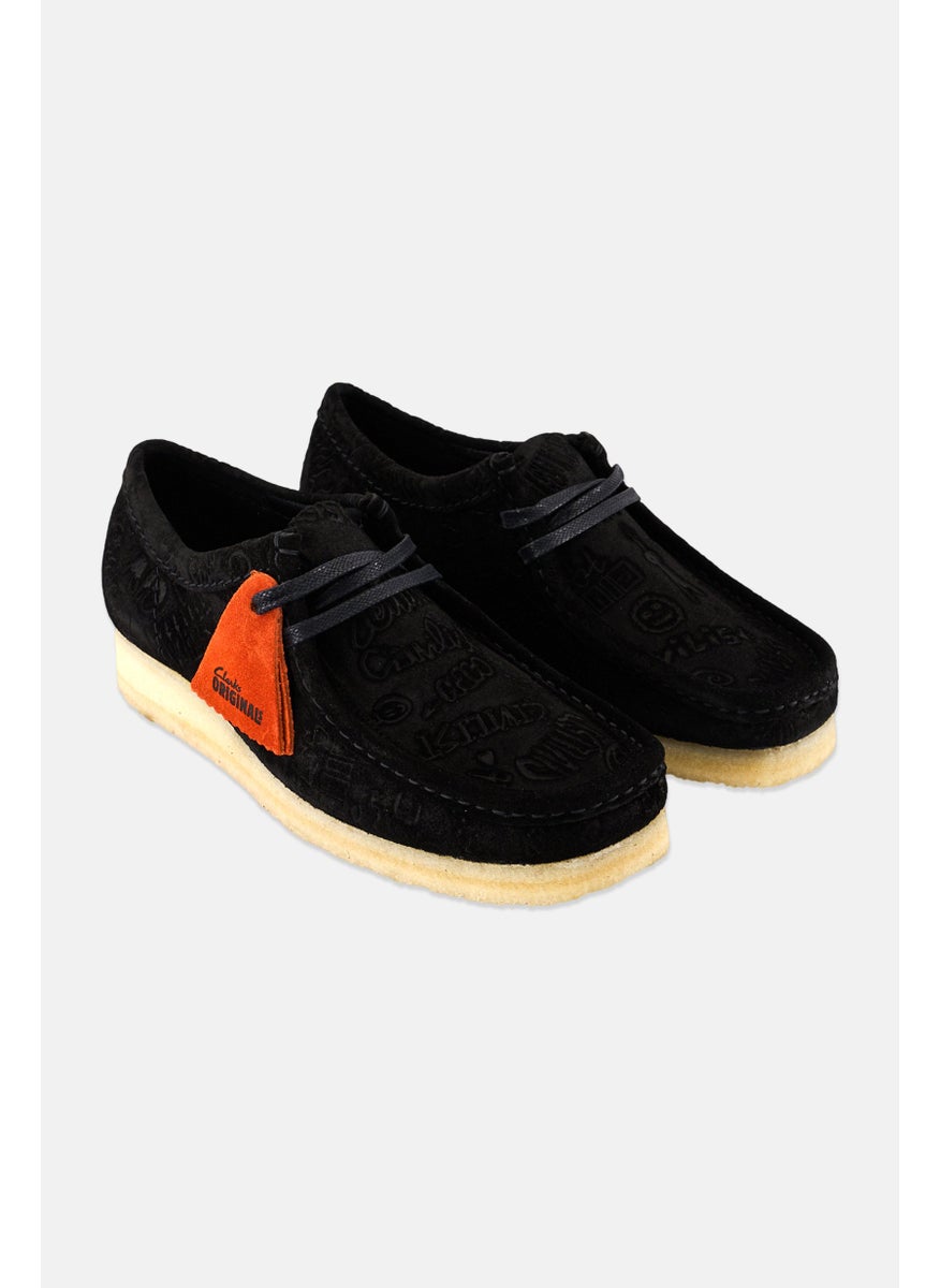 clarks Clarks X Civilist Kids Boy Wallabee Lace Up Casual Shoes, Black  - Image 1