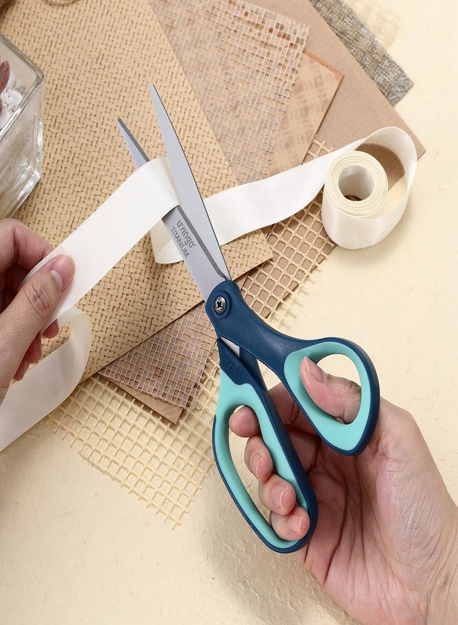LIVINGO Titanium Scissors All Purpose - 3 Pack 8.5” Sharp Stainless Steel Heavy Duty Shears for Office Home Crafting Cutting Paper Fabric - Image 5
