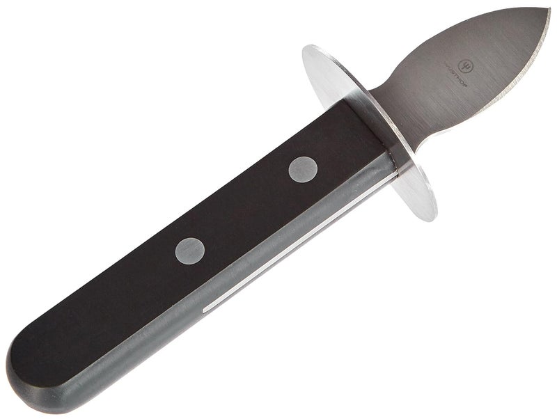 Wsthof Oyster Opener with Hand Guard 9069900502 64 Total Length Professional Oyster and Shell Knife Stainless SteelBlack Handle - Image 1