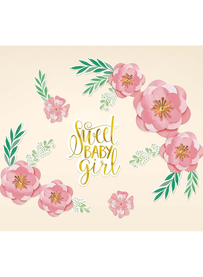 Amscan Baby Shower - Floral Baby Party Backdrop