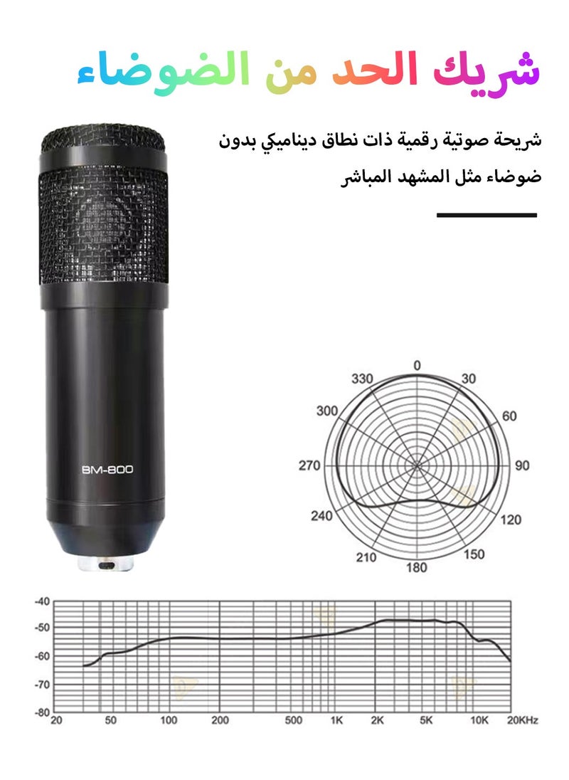 LEOKOR Sound Card Microphone Podcast Package,Streaming Audio Mixer with Microphone Stand/Suitable for Live Broadcast/Podcast/Youtube/PC/Smartphone  - Image 3