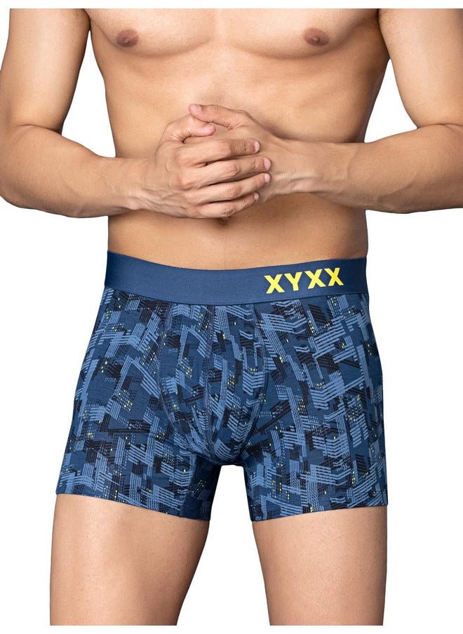 XYXX XYXX Men's Modal Printed (Pack of 3) R63_Trunk_01_2_3_Cityscape Map Grey+Skyline Blue_L  - Image 2