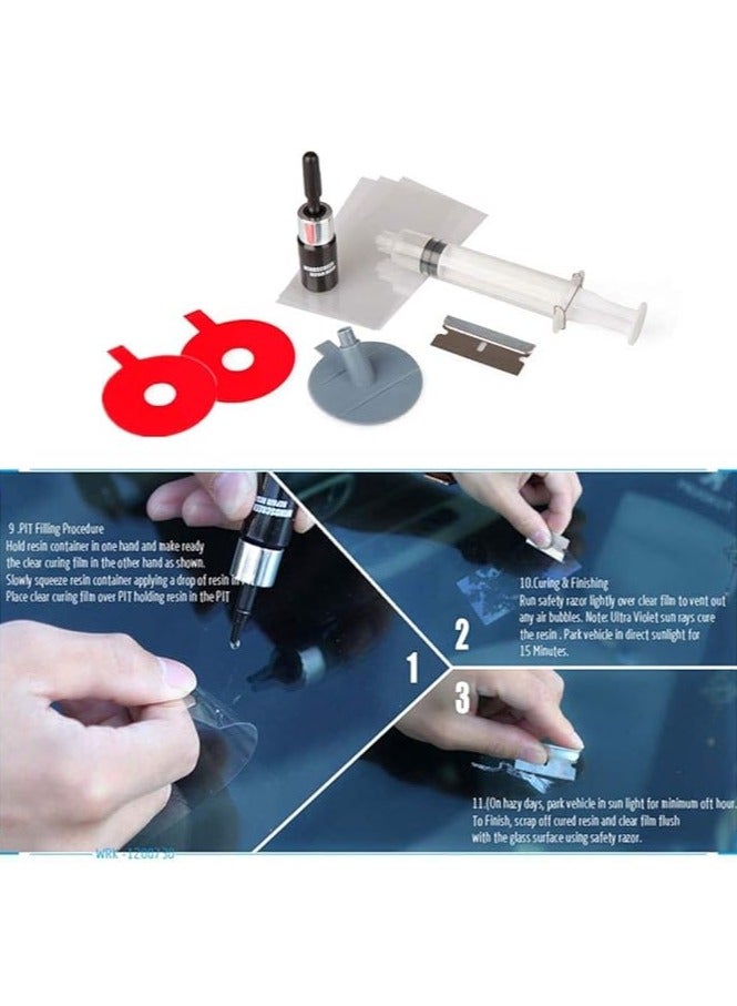 general Car Windshield Repair Tool Kit Car Glass DIY Tool Repair Kit Car Glass Repair Kit DIY Smart Repair Cracks, Scratches, Chips - Image 2