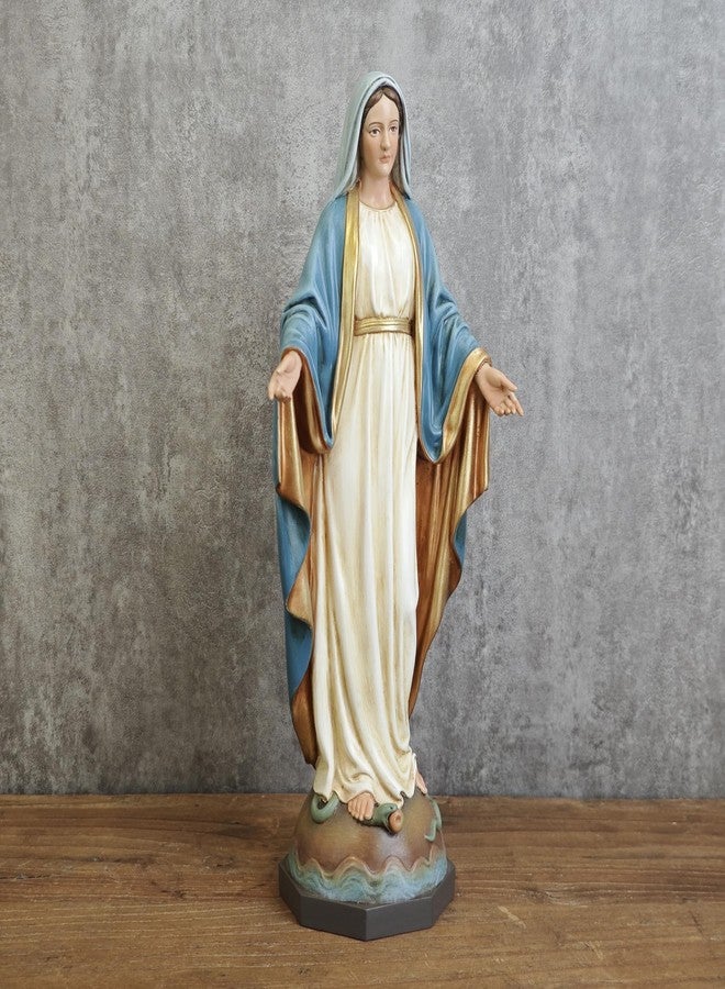 BC BUILDCLASSIC BC Catholic Our Lady of Grace Statue, Virgin Mary Figure for Altar, Religious Gfit to Mom, Catholic Statue Home Decor, 10.8 inch H, Hand Painted by Buildclassic (Elegant) - Image 5