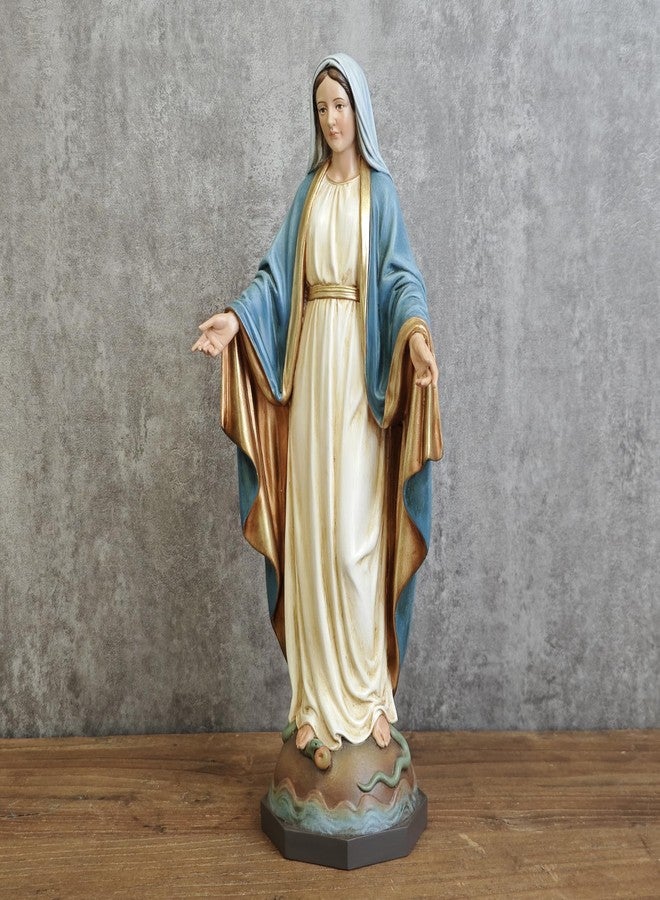 BC BUILDCLASSIC BC Catholic Our Lady of Grace Statue, Virgin Mary Figure for Altar, Religious Gfit to Mom, Catholic Statue Home Decor, 10.8 inch H, Hand Painted by Buildclassic (Elegant) - Image 3