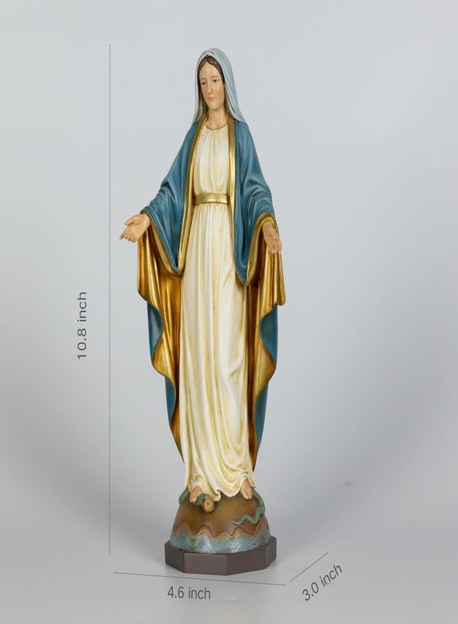 BC BUILDCLASSIC BC Catholic Our Lady of Grace Statue, Virgin Mary Figure for Altar, Religious Gfit to Mom, Catholic Statue Home Decor, 10.8 inch H, Hand Painted by Buildclassic (Elegant) - Image 2