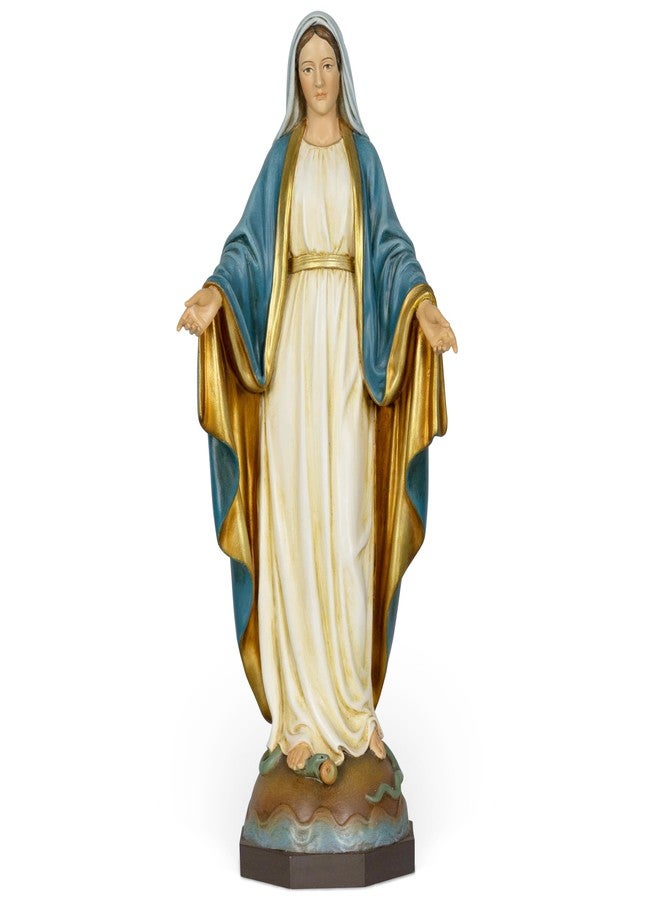 BC BUILDCLASSIC BC Catholic Our Lady of Grace Statue, Virgin Mary Figure for Altar, Religious Gfit to Mom, Catholic Statue Home Decor, 10.8 inch H, Hand Painted by Buildclassic (Elegant) - Image 1