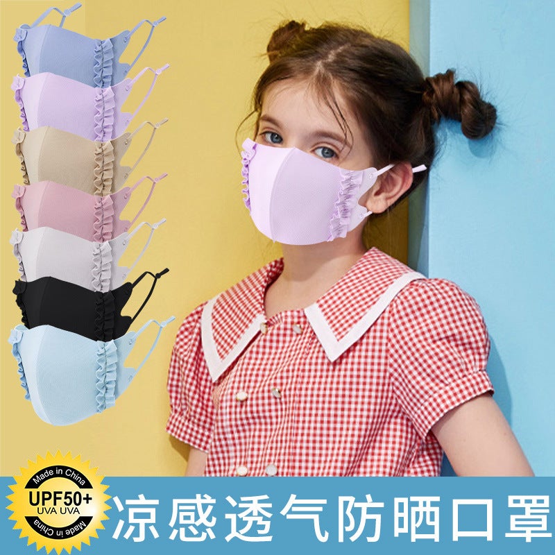 Children'S Masks Cute Colorful Washable Pure Colorful Summer Breathable Thin Fungus Anti-Scratch Masks Baby Masks - Image 2