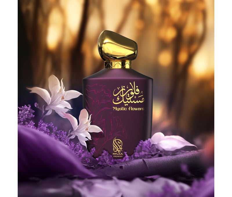 NYLAA Mystic Flowers Eau De Parfum(EDP) 100ML | Premium Unisex (Men and Women) Perfume | Long Lasting Fragrance | Daily Use Perfume - Image 4