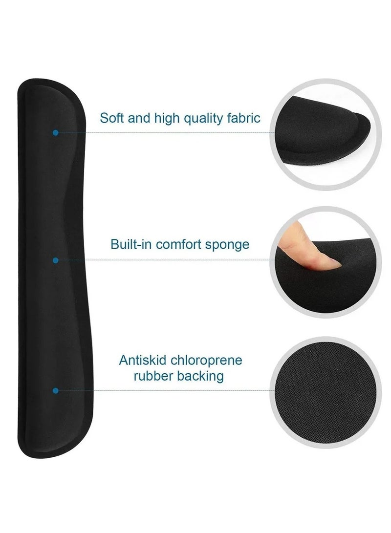 ارواق لوحة ماوس بذاكرة فوم عريضة مع قاعدة مانعة للانزلاق ودعم للمعصم مع مسند معصم للوحة المفاتيح للاستخدام المريح في المكتب والمنزل - Image 4