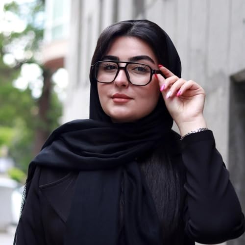 PORADAY Blue Light Blocking Glasses for Women Men 70s Retro Square Aviator Eyeglasses Rectangle Computer Eyewear(Black) - Image 3