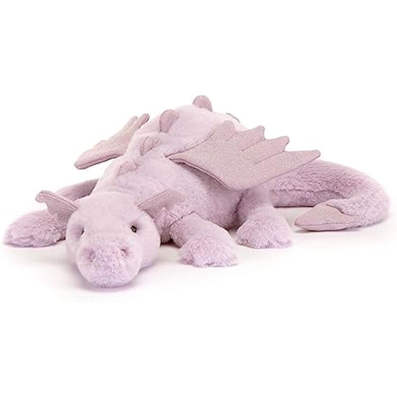 دراكون اللافندر المحشو، متوسط 19.5 بوصة | لعبة قماشية أسطورية | هدية كلاسيكية للأطفال - Image 1