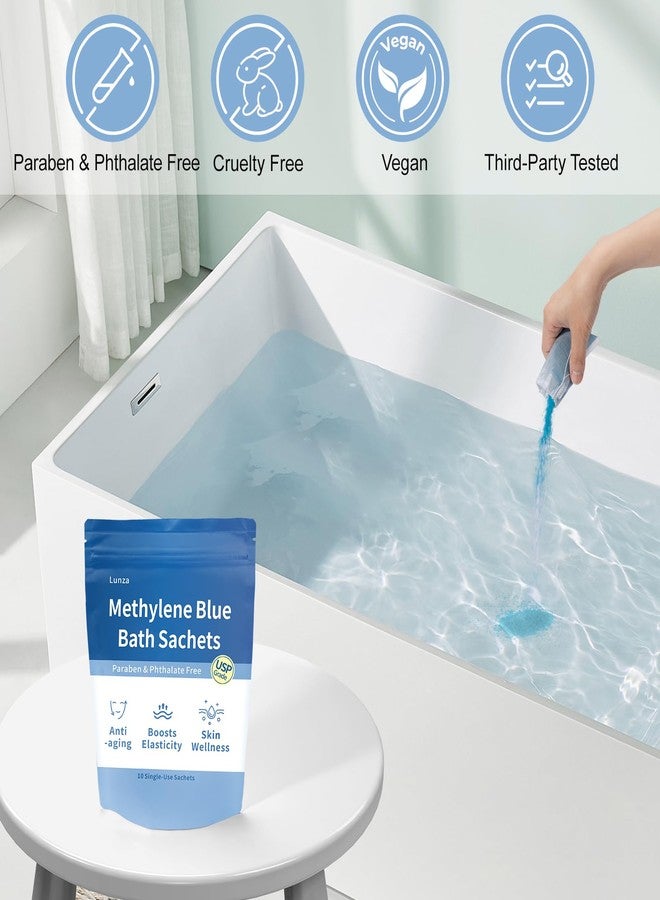 Lunza Methylene Blue Bath Sachets, Support Anti-Aging, Skin Elasticity & Firmness, Whole-Body Skin Resiliency, 10 Single-Use Sachets - Image 4