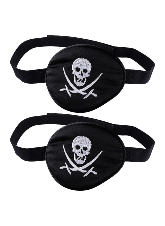 Pirate Eye Patch Skull Crossbone Eye Patches Eyepatch for Adults Kids for Halloween, Pirate Theme Party, Christmas
