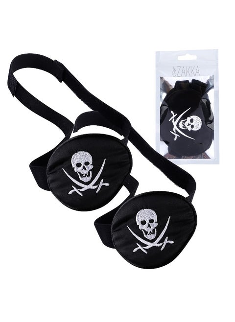 Pirate Eye Patch Skull Crossbone Eye Patches Eyepatch for Adults Kids for Halloween, Pirate Theme Party, Christmas