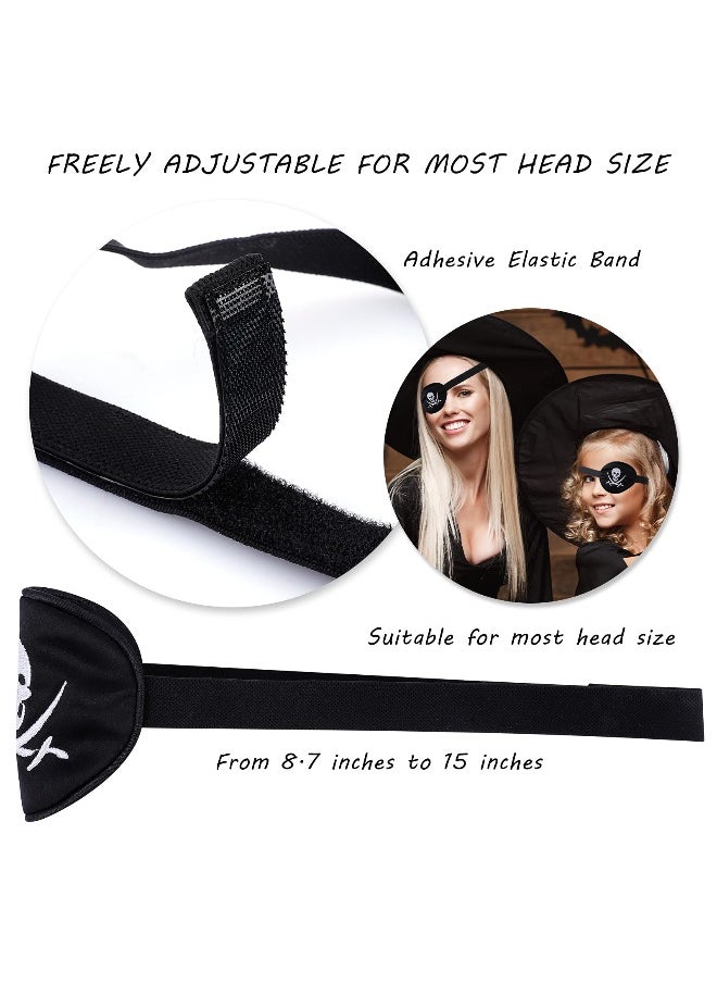 eZAKKA Pirate Eye Patch Skull Crossbone Eye Patches Eyepatch for Adults Kids for Halloween, Pirate Theme Party, Christmas  - Image 3